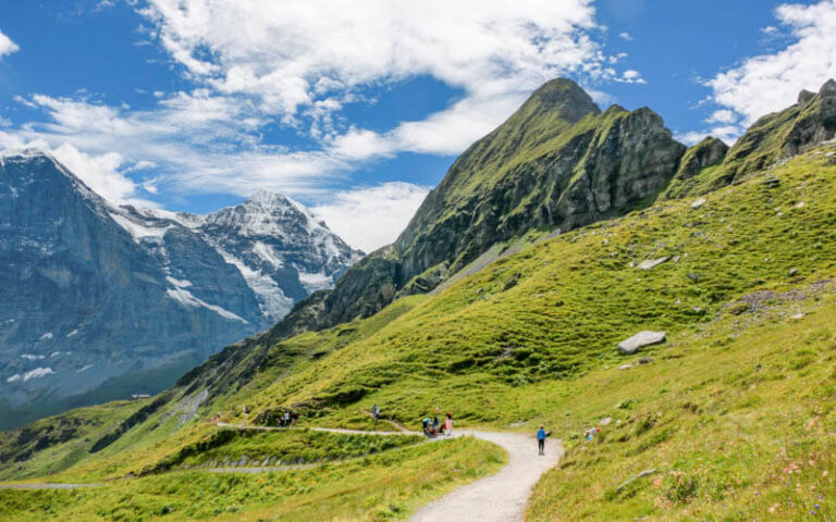 M nnlichen Panorama Trail To Kleine Scheidegg with Map M nnlichen Panorama Trail To Kleine Scheidegg with Map