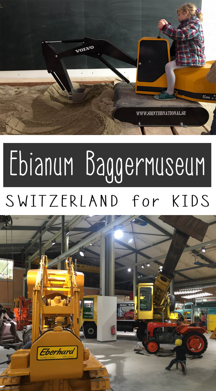 If you have a kid who loves construction, this is the place for you! This museum dedicated to the construction equipment, with lots of real trucks and tractors to climb on. North of Zurich Switzerland.