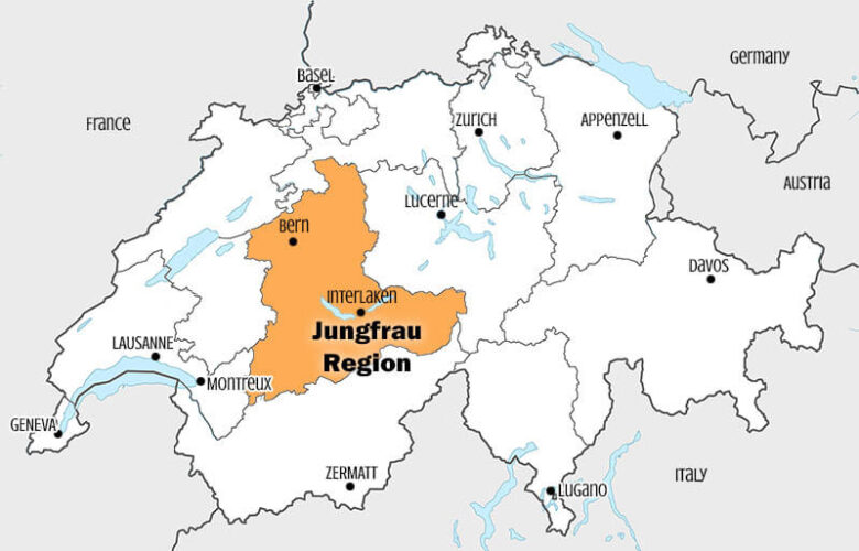 jungfrau region travel map