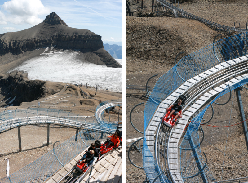 mountain coaster track at Glacier 3000 Switzerland