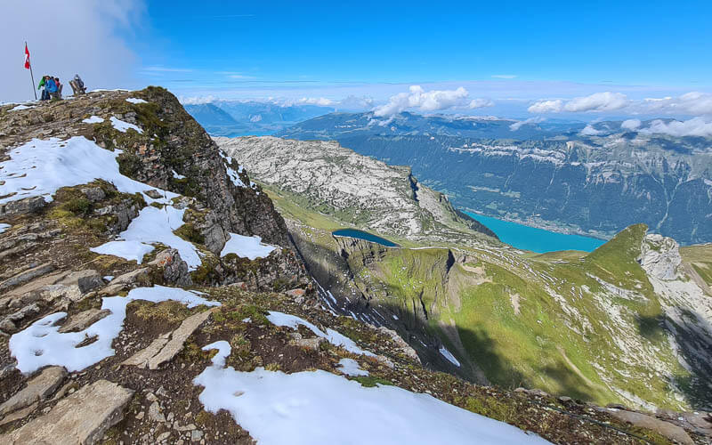 view from top of Faulhorn peak in Jungfrau Region Switzerland