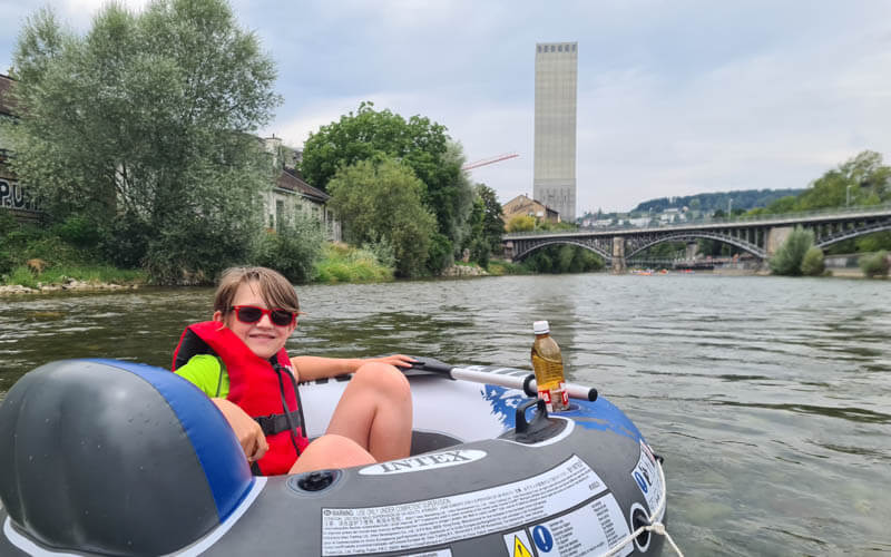 Float down Zurich Limmat River